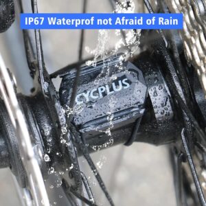 CYCPLUS Capteur de Vitesse et de Cadence de vélo sans Fil Ant+/Bluetooth, Noir