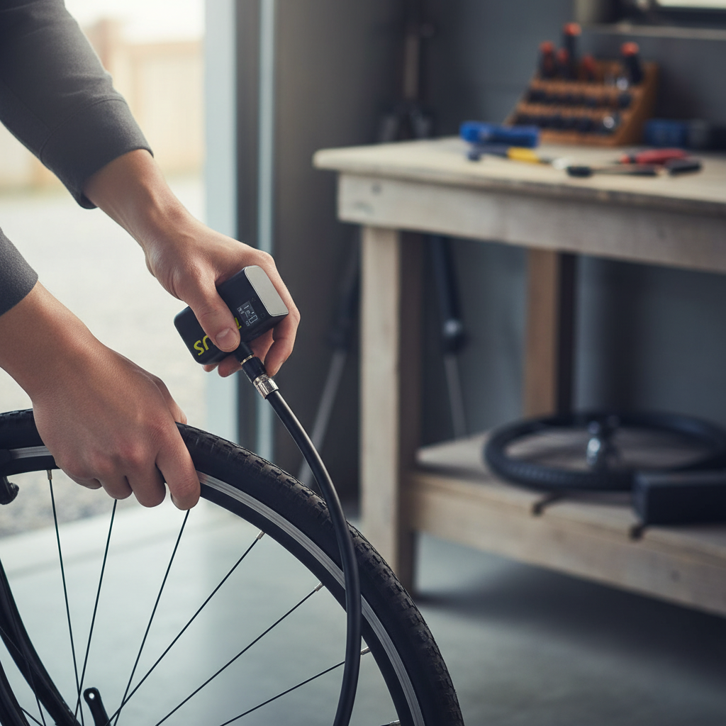 Mini pompe électrique CYCPLUS avec manomètre